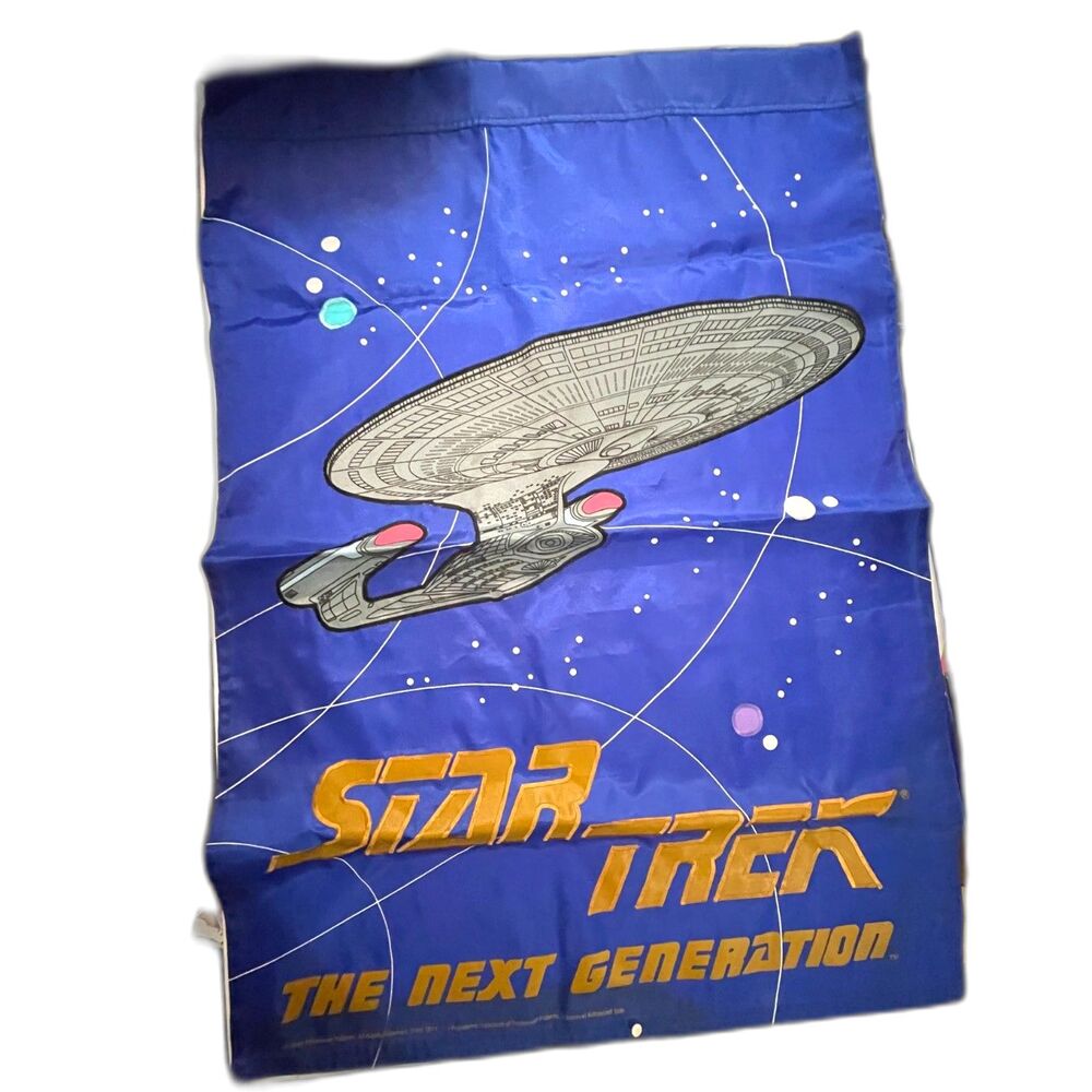 Star Trek U.S.S. Enterprise The Next Generation Flag Banner Hanging 90’s 38”x28